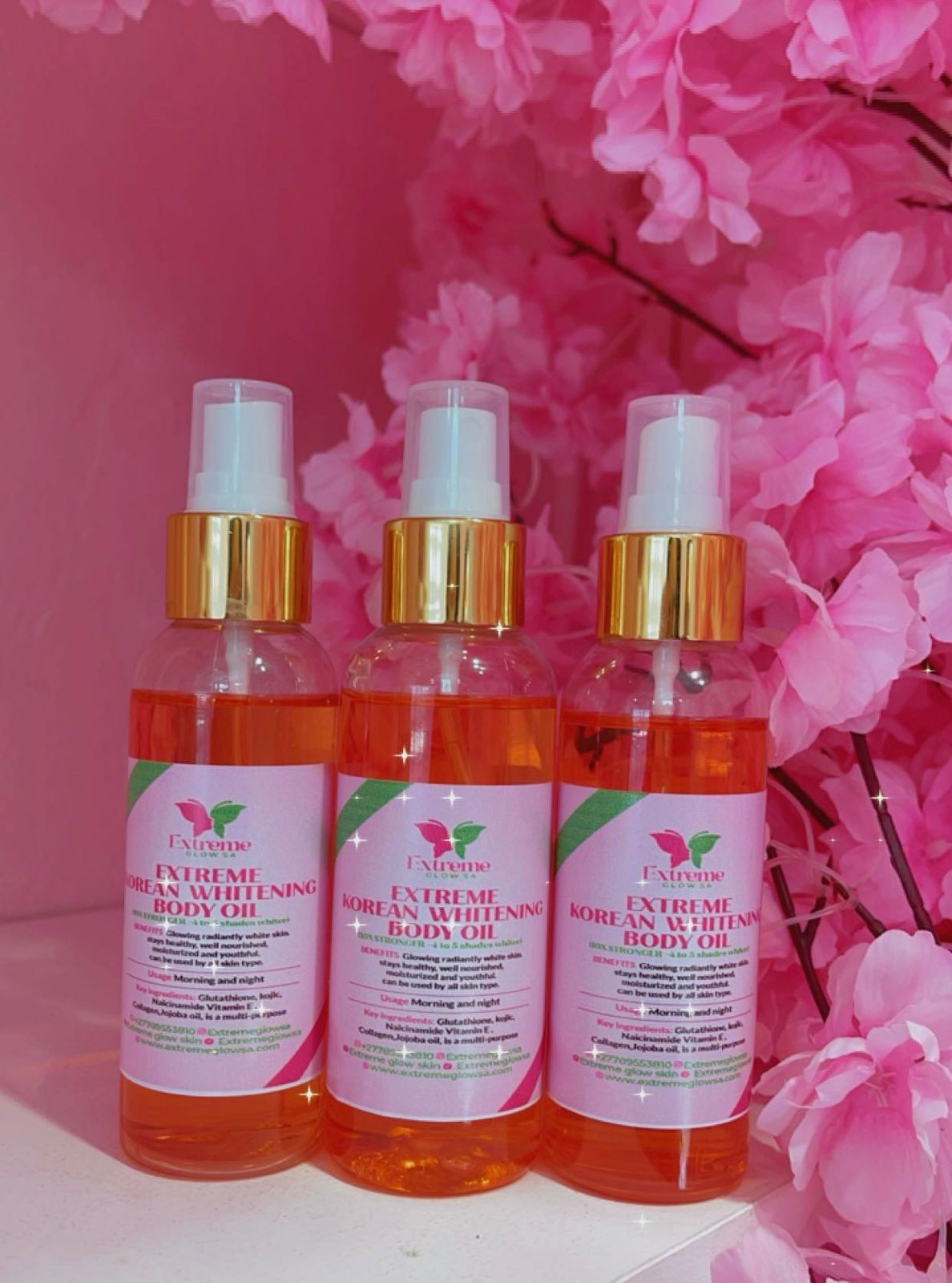 Extreme Korean Whitening Glow Body Oil